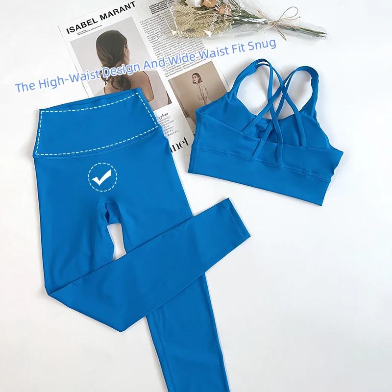 Ensemble de Yoga 2 pièces pour femmes, vêtements d'entraînement, combinaisons de sport, Leggings tai
