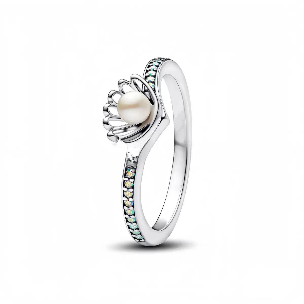 Bague en argent pur 925% en forme de cœur Minnie, couronne de princesse, pour femmes, bijoux fins à