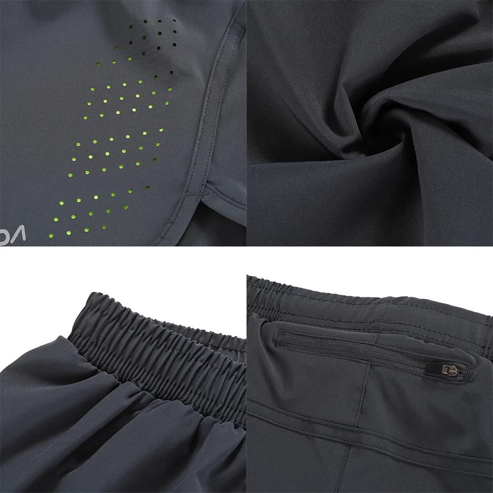 Lixada short de course 2 en 1 pour homme séchage rapide respirant entraînement actif exercice joggin