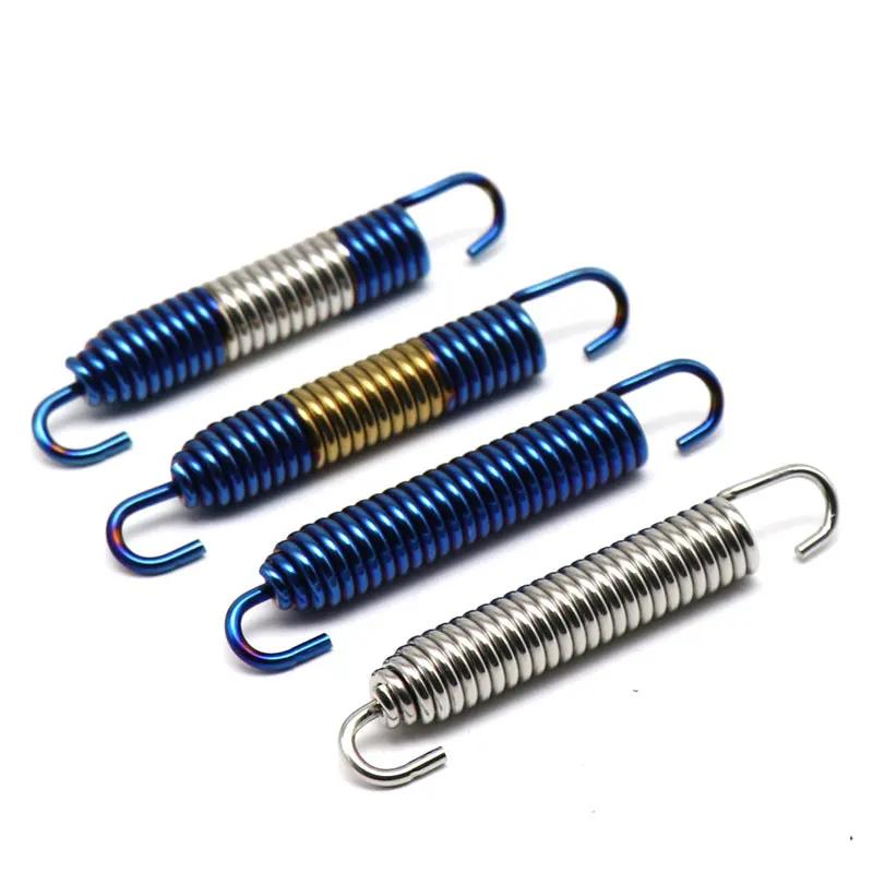 Sclmotos- 75mm 2 pièces crochets de ressort d'échappement de moto en acier inoxydable tuyau de liais