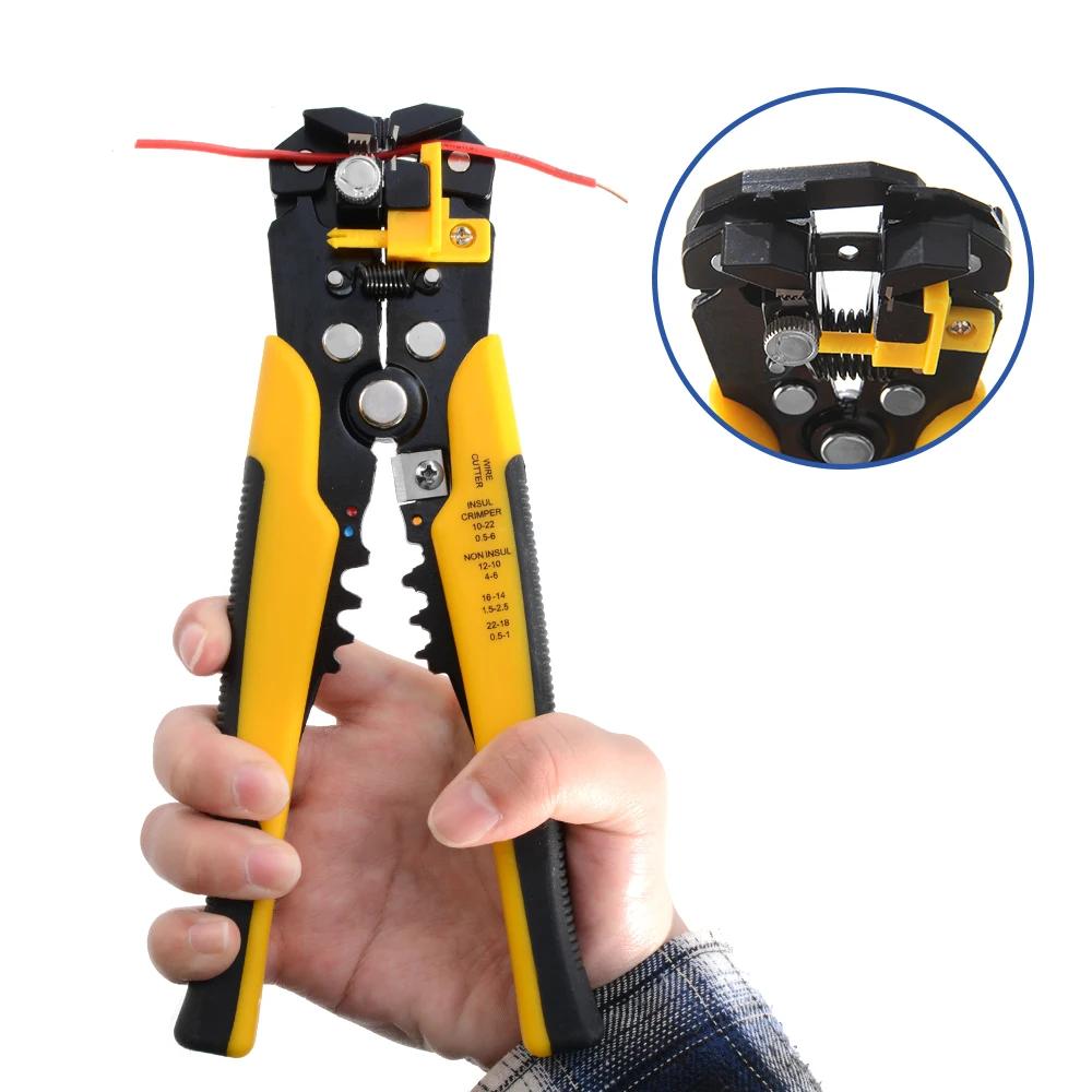 Pince à sertir multifonctionnelle, coupe-câble réglable, dénudeur automatique de fil, outil à main T