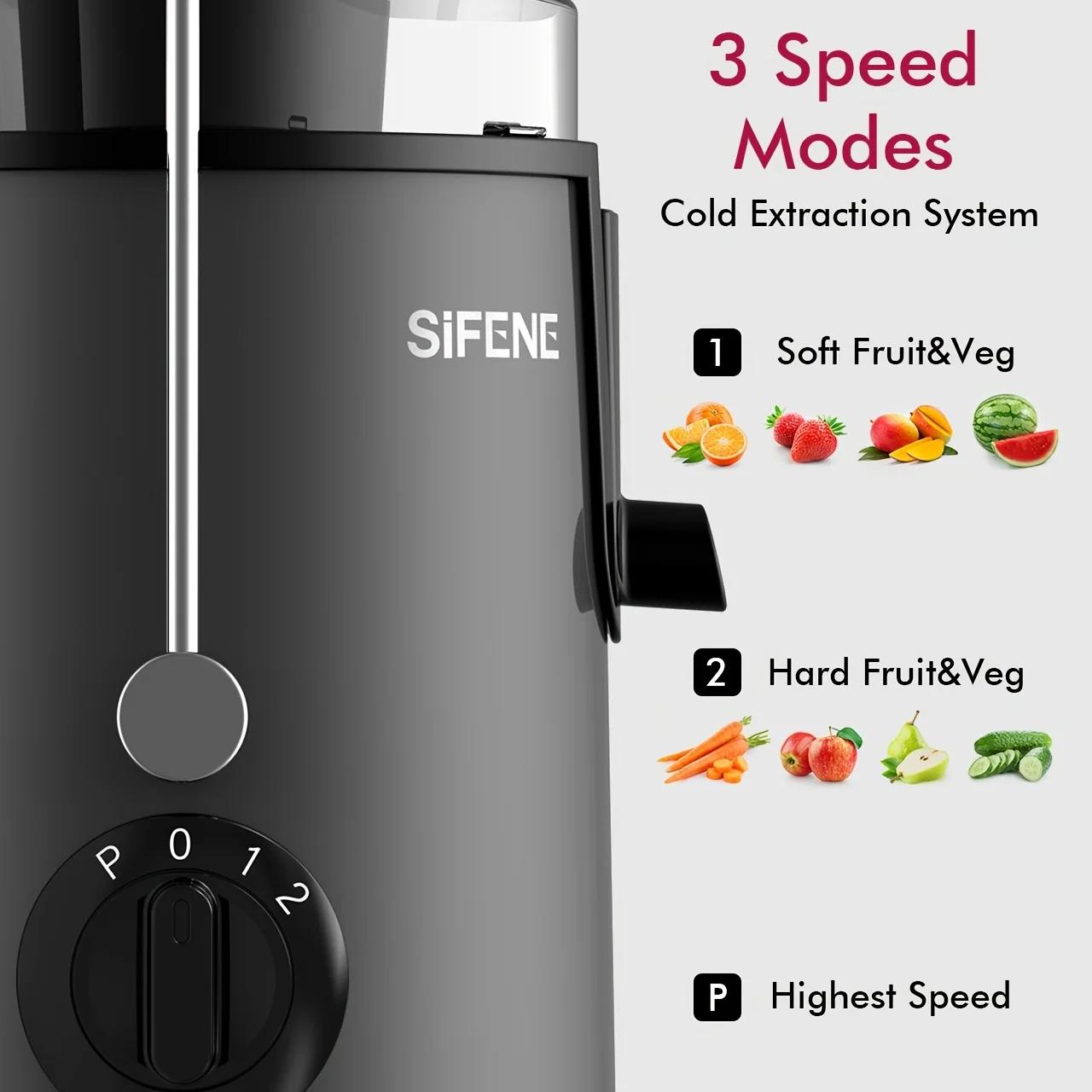 SiFENE-Ju479, jus de fruits et légumes rajeunissants de 3 pouces de large, facile à nettoyer, 3 régl