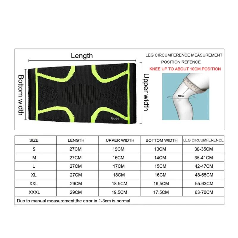 Manchon de compression respirant pour genou, attelle de genou, course à pied, levage, soutien pour l