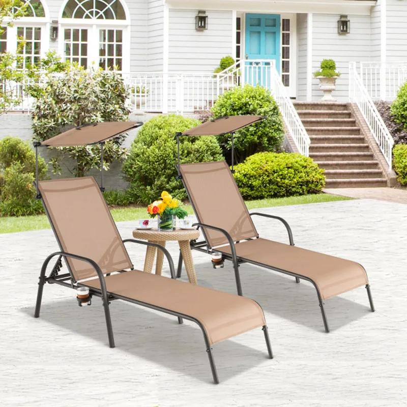 Chaise longue réglable à 5 niveaux, rembourrage