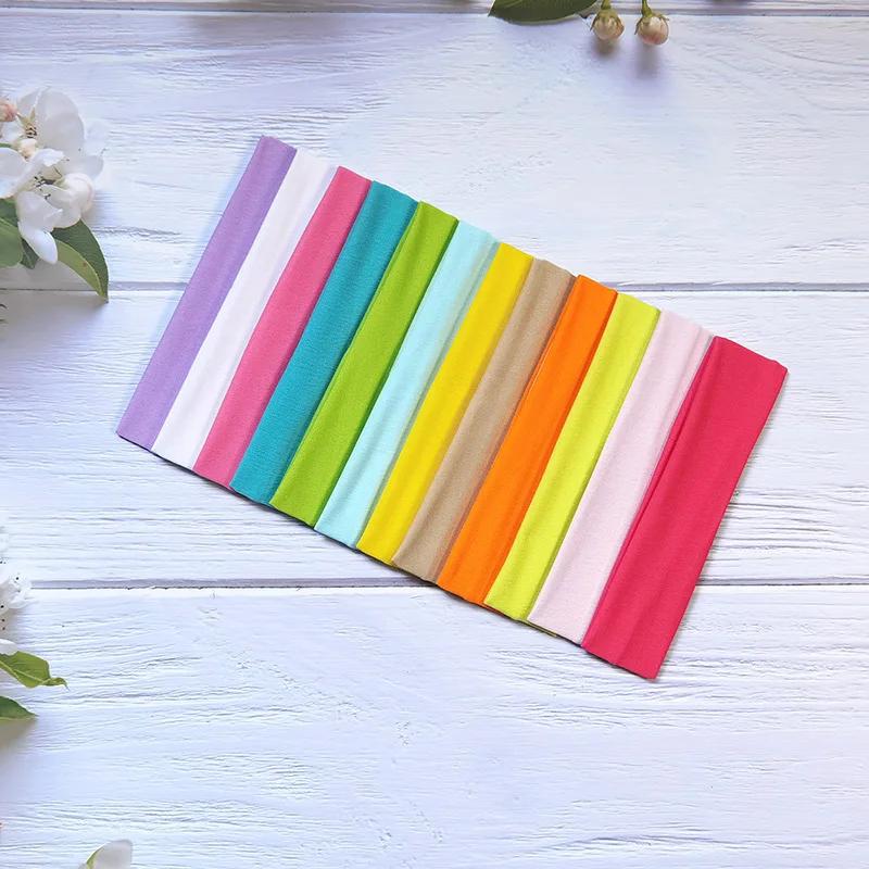 Bande de cheveux élastique bandeaux de mode couleur unie tricoté sport course Fitness Yoga bandes de