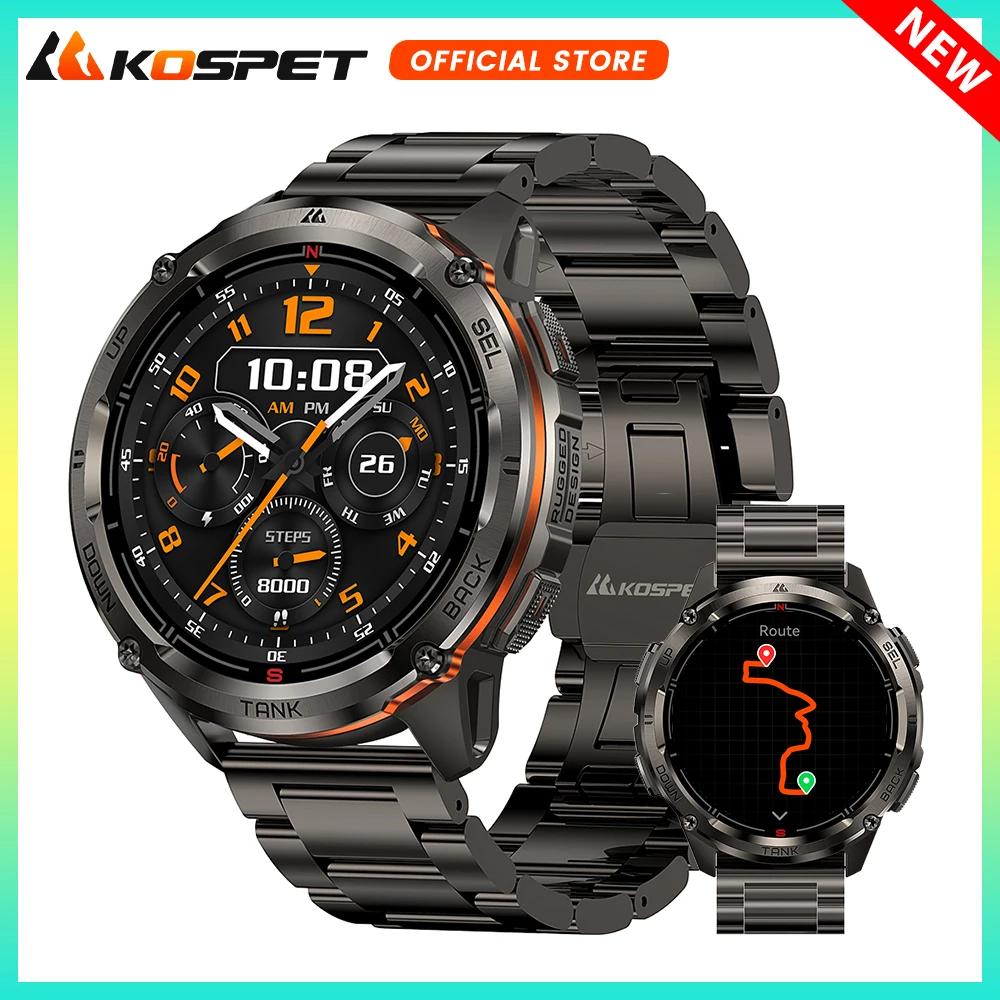 KOSPET TANK T3 Ultra 2 GPS montre intelligente robuste hommes boussole altimètre barométrique 470mAh