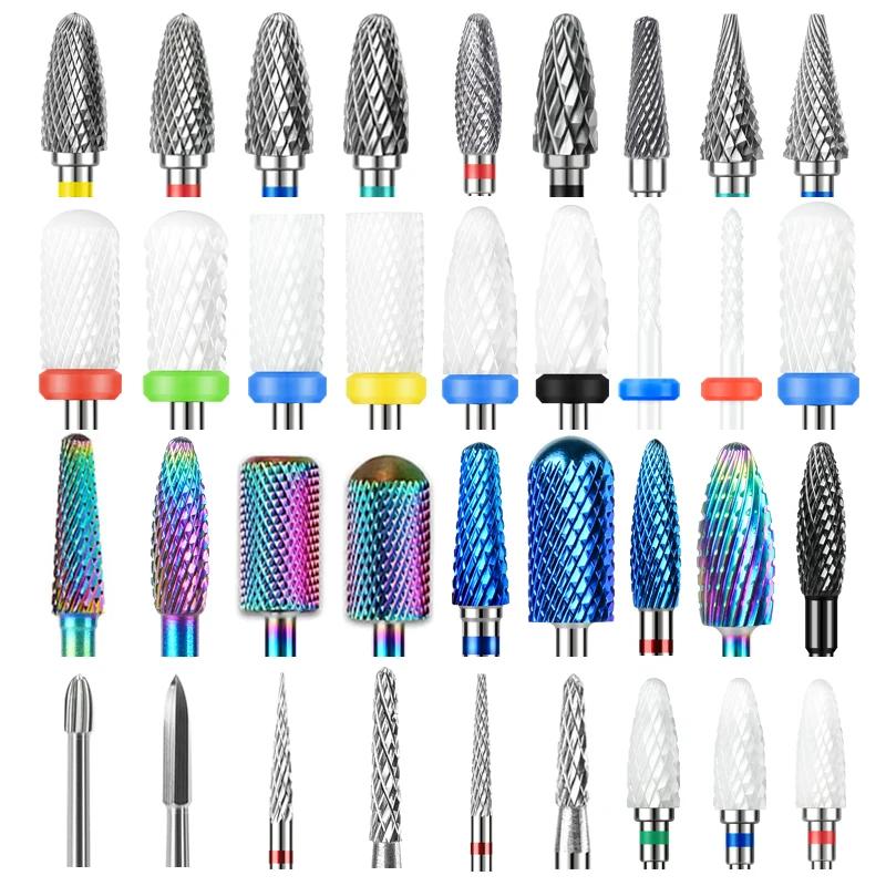 Forets à ongles en carbure, 67 Styles, fraise électrique rotative en céramique pour manucure, dissol