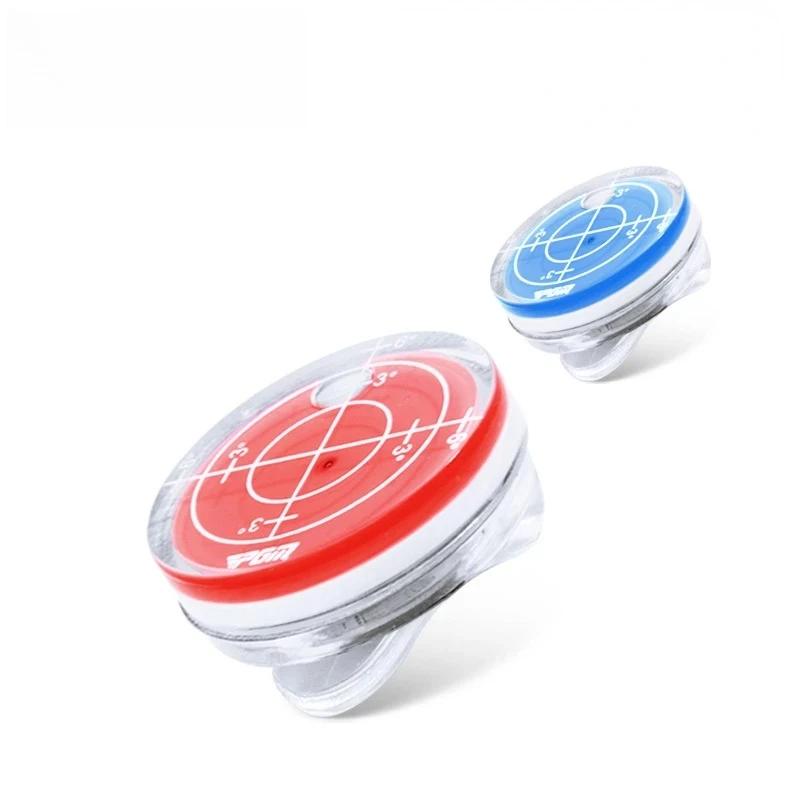 Marqueur de balle de golf magnétique avec clip de casquette, fonctions de marquage de niveau, rouge