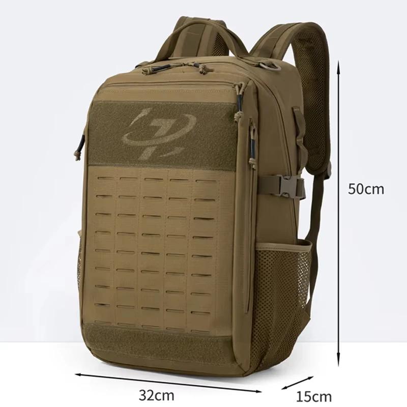 Sac à dos tactique de voyage pour hommes, randonnée, escalade, sports de plein air, sac à dos laser