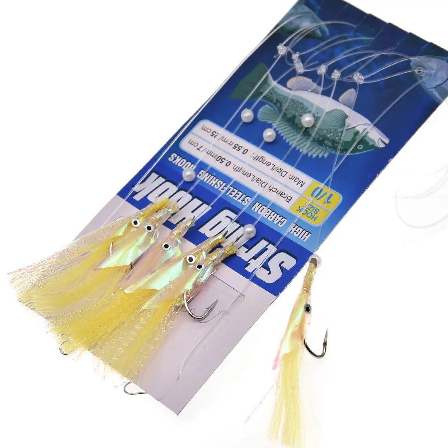 Pack peau de poisson laser crochet maquereau espagnol sabiki pêche mer appâts artificiels