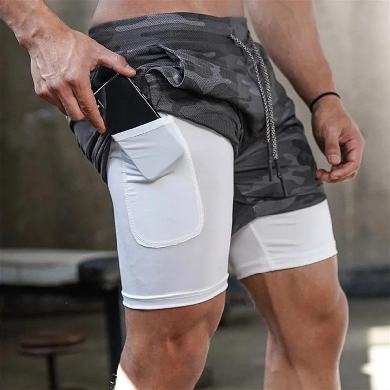 Short multi-poches pour hommes, short de sport, Fitness, décontracté, plage, entraînement, doublé, s