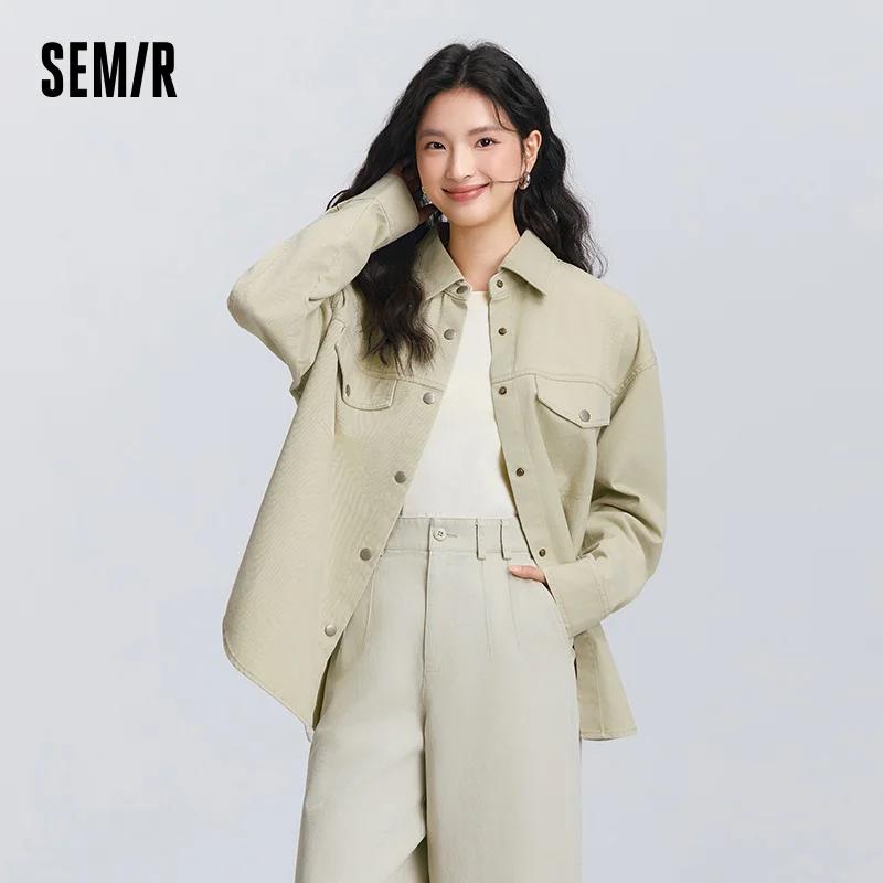 Chemise à manches longues pour femme Semir, mi-longue, oversize, nouvelle collection printemps 2025,