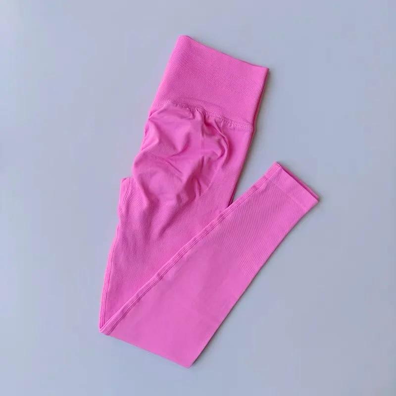 Leggings taille haute sans couture, pantalon de Fitness pêche, serré, extensible, fin, séchage rapid