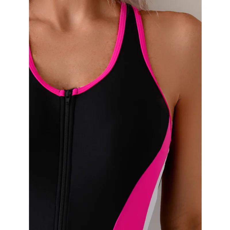 Maillot de bain une pièce fermé avec fermeture éclair, Sexy, pour femmes, sport, surf, body, vêtemen