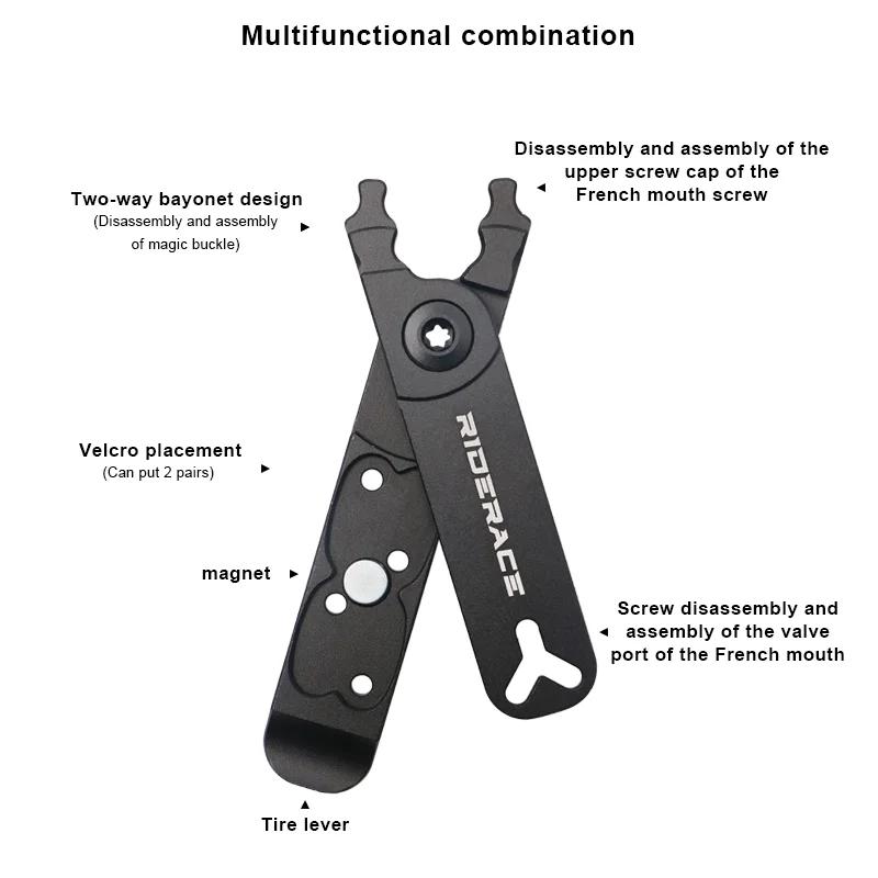 Ensemble d'outils de réparation de chaîne de vélo, connecteur de chaîne, verrouillage à maillons rap