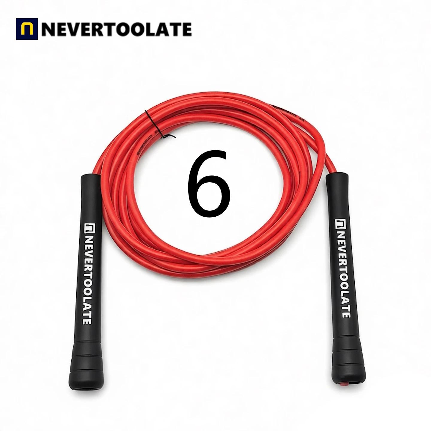 JR100-6 Corde à sauter en PVC de 6 mm de diamètre AVEC NOYAU FILETÉ, 3,2 mètres de long, poignée moy