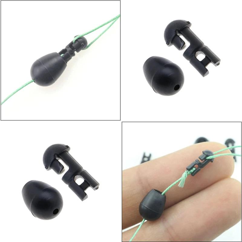 50 pièces de perles à changement rapide, Terminal de carpe, méthode de matériel, mangeoire, outils d