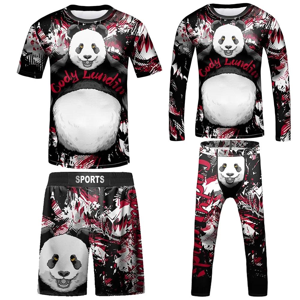 Maillot de Compression MMA pour enfants, BJJ Rashguard, ensemble de vêtements pour bébés filles, T-s