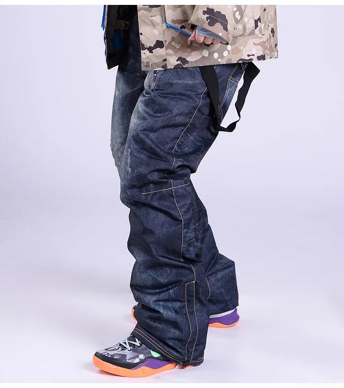 Pantalon de ski en denim pour hommes, nouveau style, bretelles, pantalon de ski en denim, patinage,