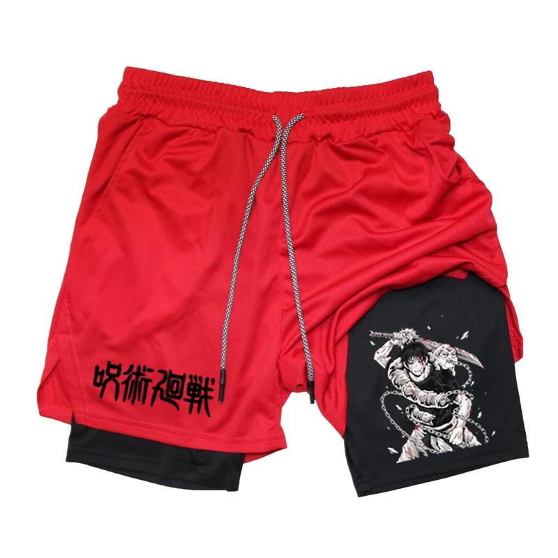 Short de Performance Anime Toji imprimé hommes GYM Shorts de Sport décontractés entraînement course