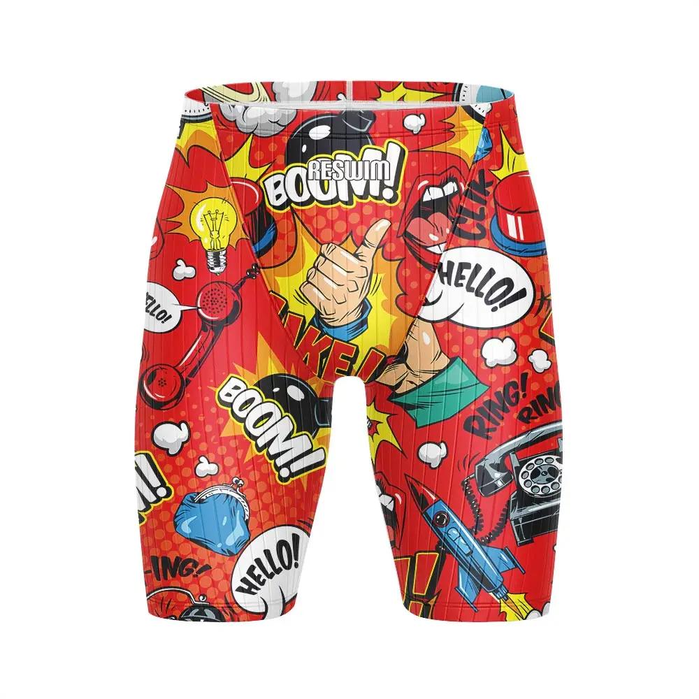 Maillot de bain athlétique homme motif dessin animé - Short natation durable entraînement surf plongée été