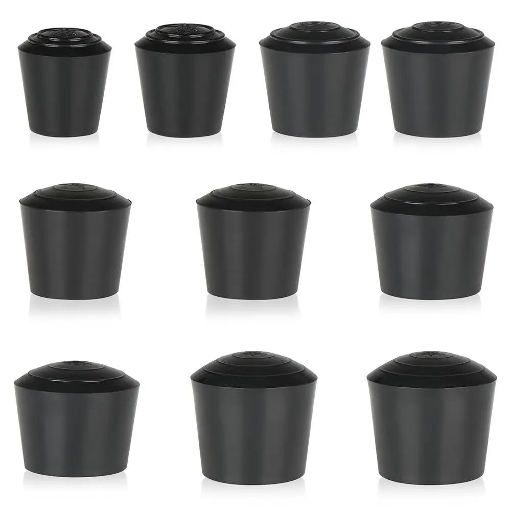 Couvre-pieds ronds noirs en caoutchouc PVC pour meubles, protection de l'environnement, table et cha