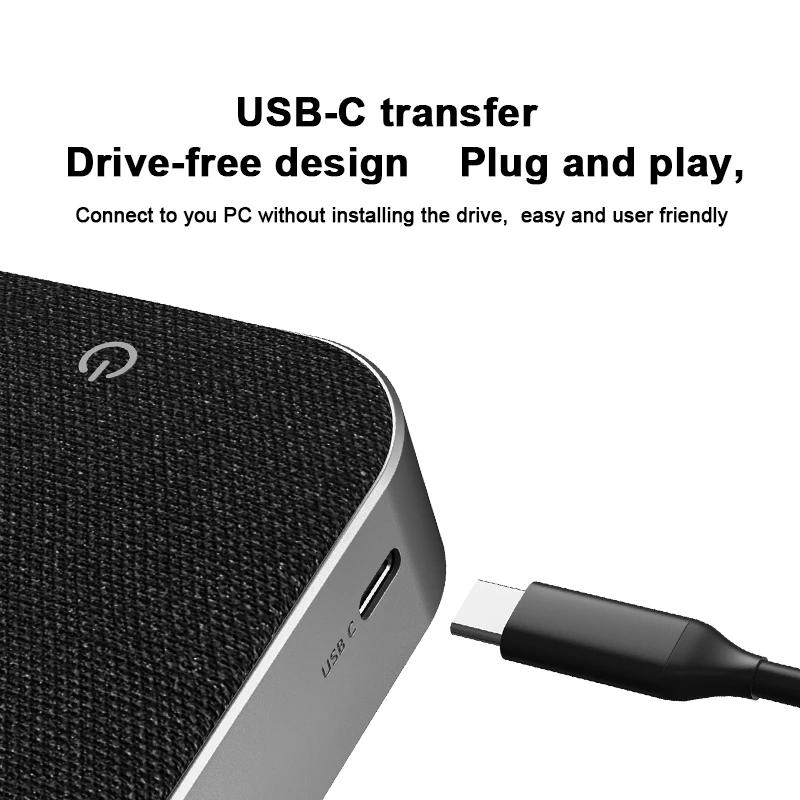 Eppfun-Haut-parleur Bluetooth avec micro, microphone de conférence à couverture vocale à 360 °, amél