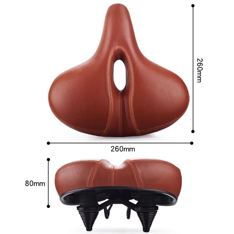 Selle vélo souple éponge épaisse - Coussin siège silicone longue distance - Absorption chocs à ressort confort route