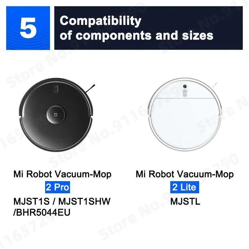 Accessoires pour aspirateur robot Xiaomi Mi 2 Pro/Lite, filtre Hepa, vadrouille, gril, brosse latéra