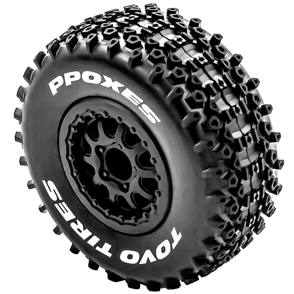 Pneus de camion de parcours court 112mm 1/10, roue hexagonale de 12mm pour voiture Slash Arrma Sento