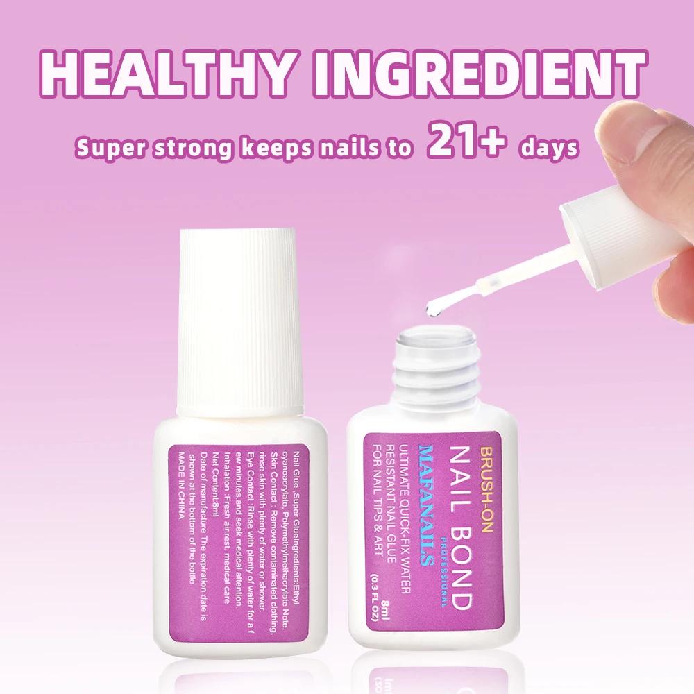 Colle à ongles à séchage rapide, 8ml, pour faux ongles, paillettes, acrylique, décoration de strass,
