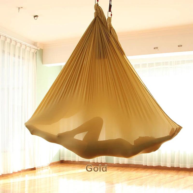 Hamac yoga 7m x 2.8m tissu Fitness - Balançoire anti-gravité pour étirements et relaxation en plein air
