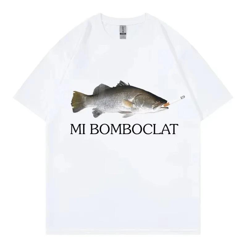T-shirt manches courtes pour hommes et femmes, humoristique, bombardier, poisson Meme, tendance, Y2k