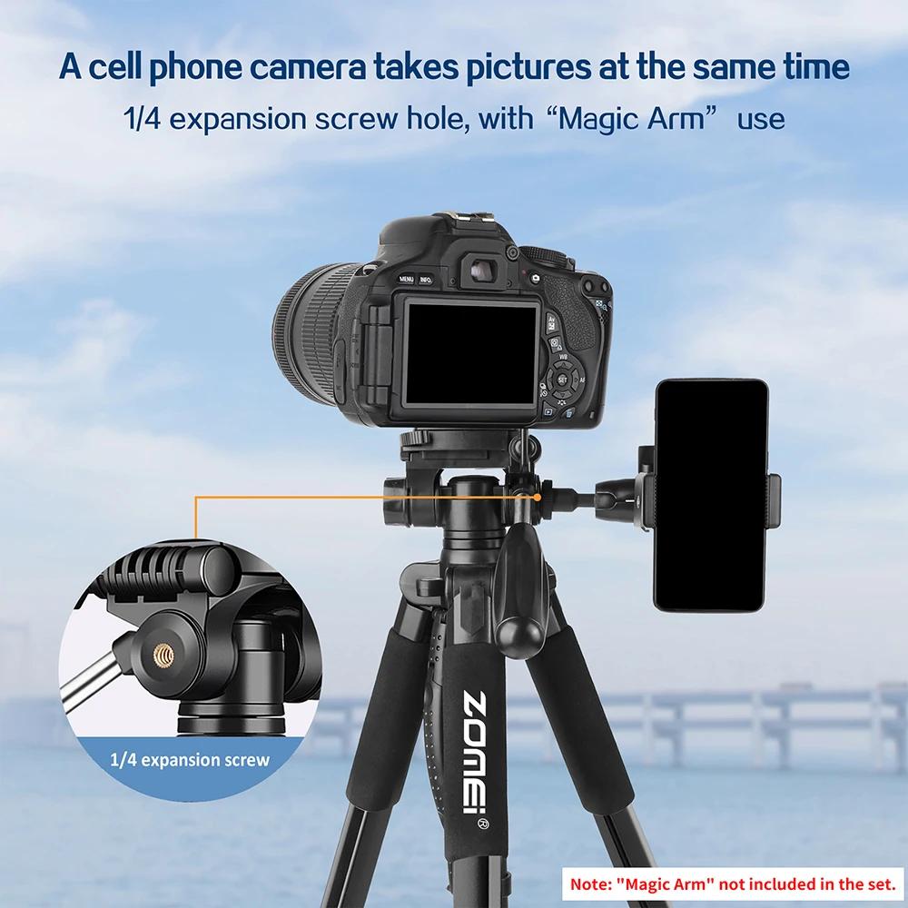 Zomei Q188 188 cm accessoires de photographie professionnels caméra vidéo trépied DSLR pour téléphon