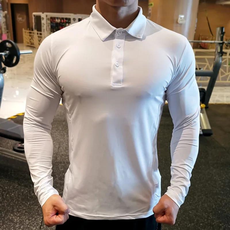 T-Shirt de dehors à Manches sulfpour Homme, Haut de Course, Fitness, Serré, Randonnée, Rashgard, Gra