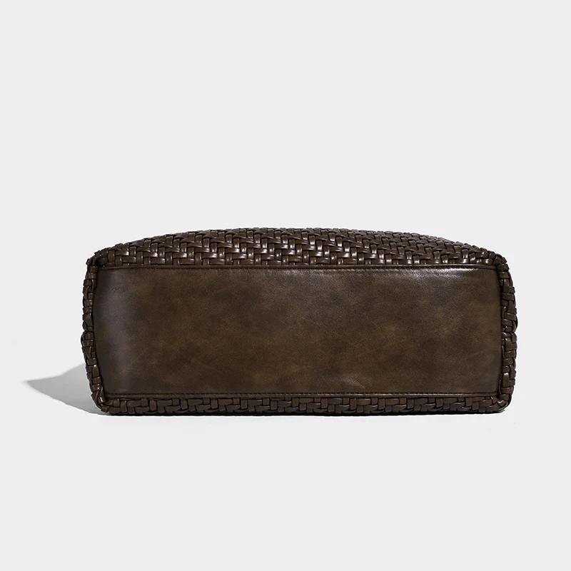 2025 Nouveau In Vintage Grande Capacité Underarm Épaule Livraison rapide main Weave Composite sacs f