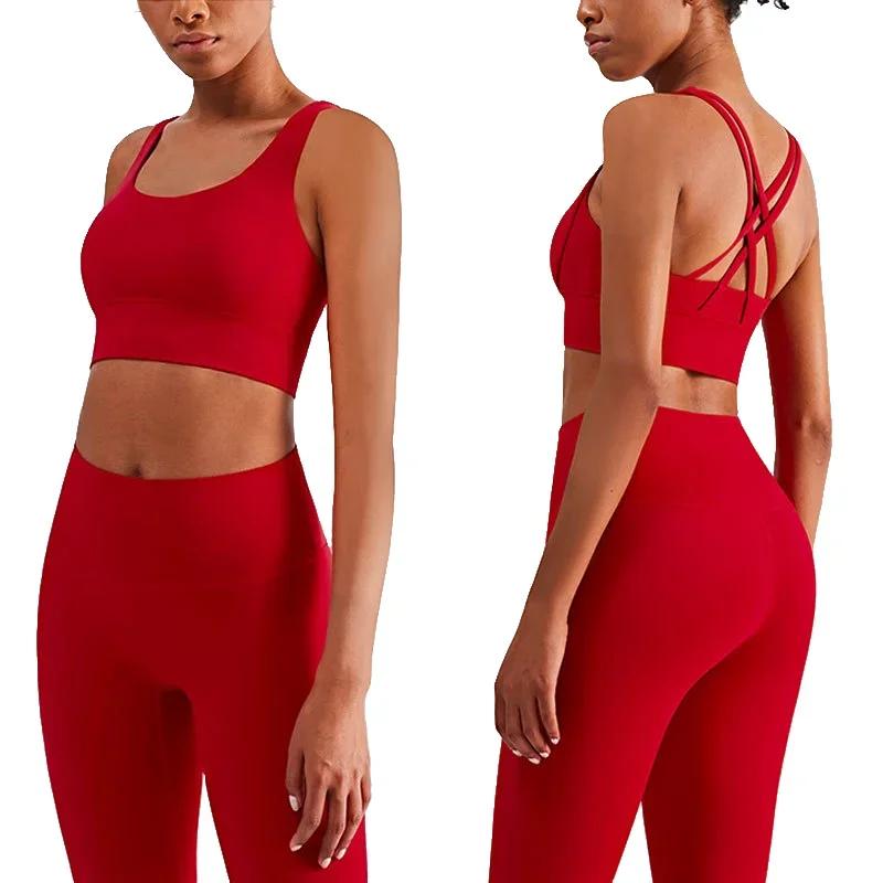 2 pièces vêtements de Yoga survêtement pour femmes vêtements de sport Pilates Fitness costume gymnas