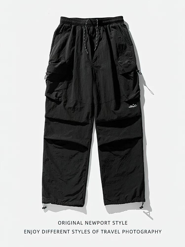 Pantalon cargo ample pour homme, printemps-été, imperméable, décontracté, sport, jogging, parachute,