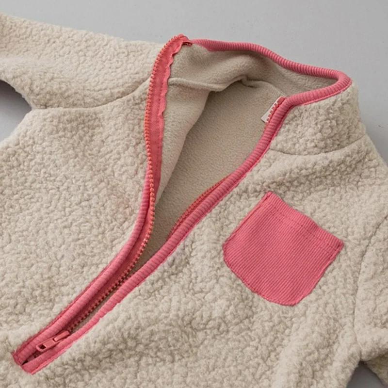 MILANCEL Combinaison pour nouveau-né printemps-automne, combinaison chaude en molleton d'agneau pour