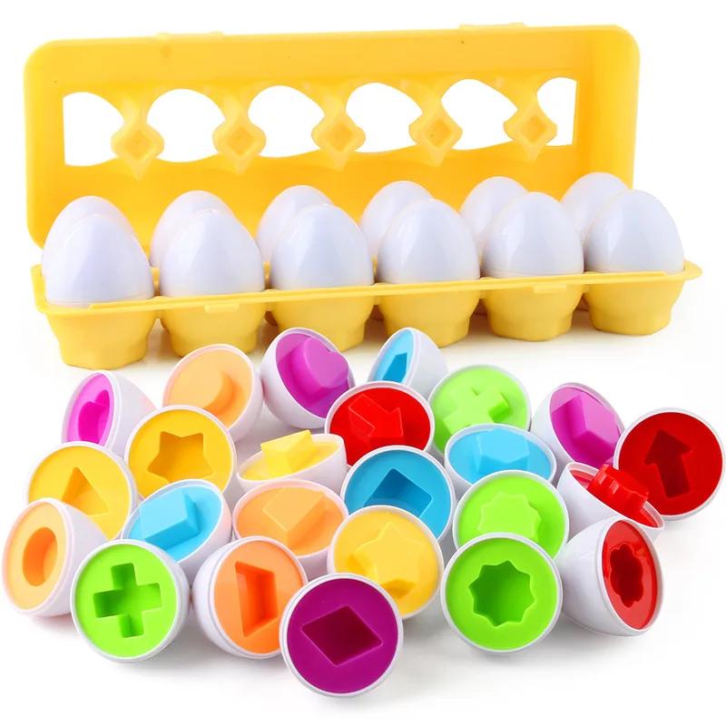 Oeufs vis 3D Puzzle Montessori apprentissage éducation mathématiques jouets enfants forme Match jeu