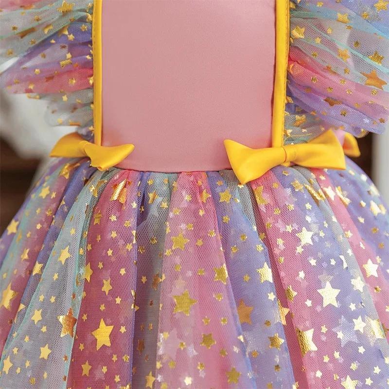 Robe de princesse K-Pop Hunters Zoey Rumi pour filles, robe de soirée formelle à sequins, volants et