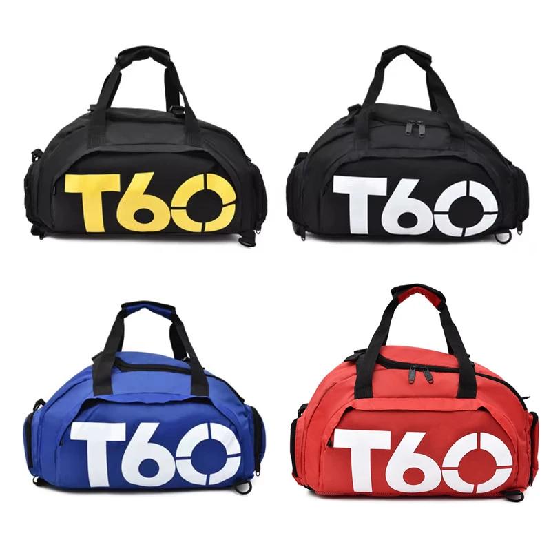 T60 sac de sport de sport femmes homme Fitness voyage sac à main en plein air chaussure épaule Duffl