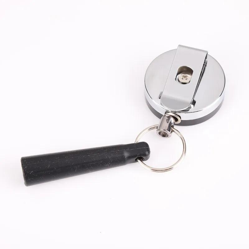 Porte-stylo rétractable en acier inoxydable et Silicone ABS, corde Anti-perte, porte-clés, Clip de c
