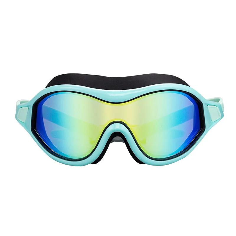 Lunettes de natation à grande monture pour femmes et hommes, nouvelle mode, HD, antibuée, fabricant