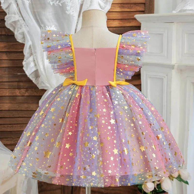 Robe de princesse K-Pop Hunters Zoey Rumi pour filles, robe de soirée formelle à sequins, volants et