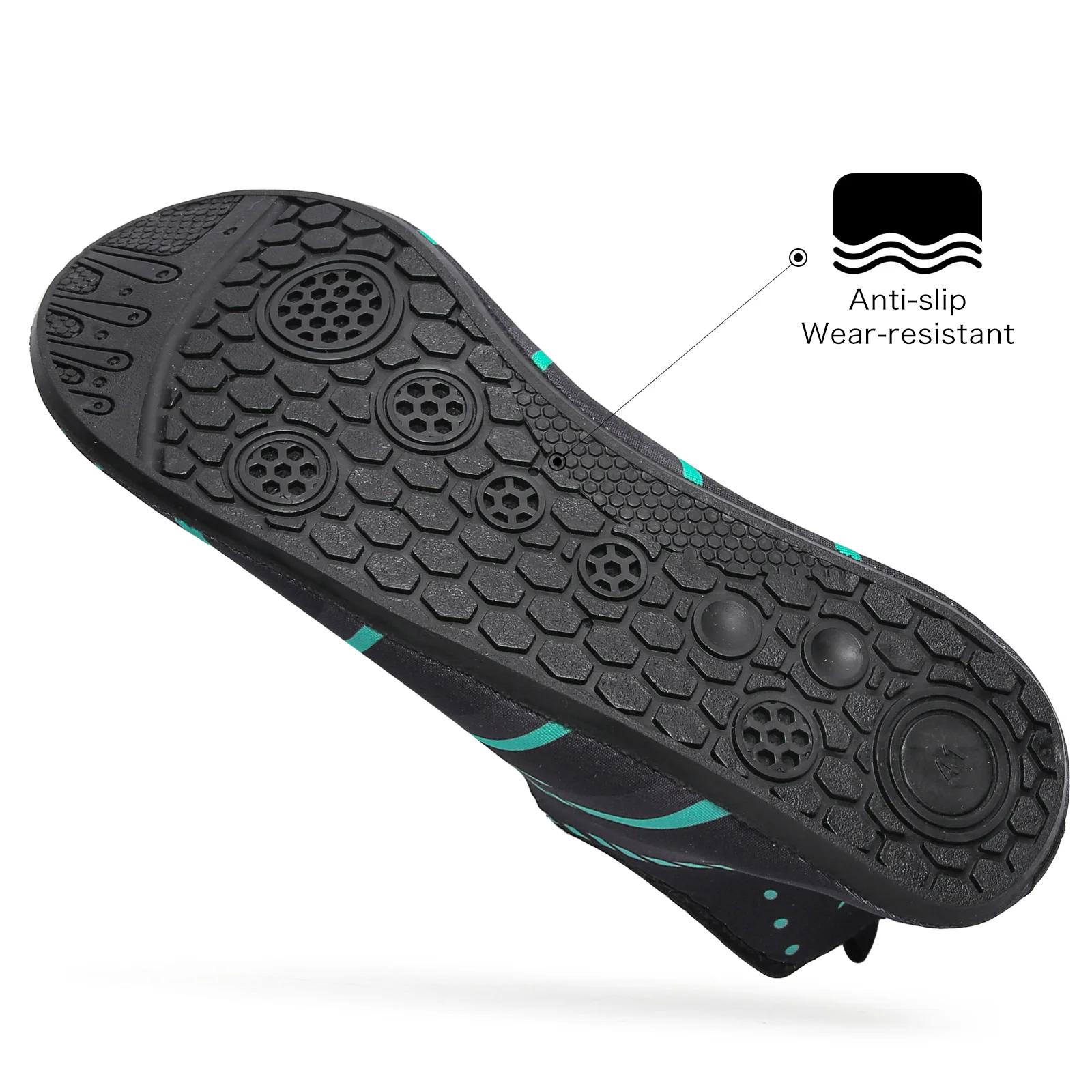 Chaussures de plage wading antidérapantes noir - Chaussettes eau natation souples semelles respirantes tapis roulant