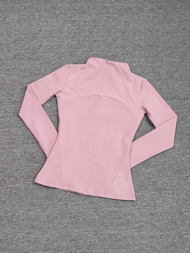 Manteau de sport pour femmes, chemise de Yoga, Slim, manches longues, course rapide, Pilates, Fitnes