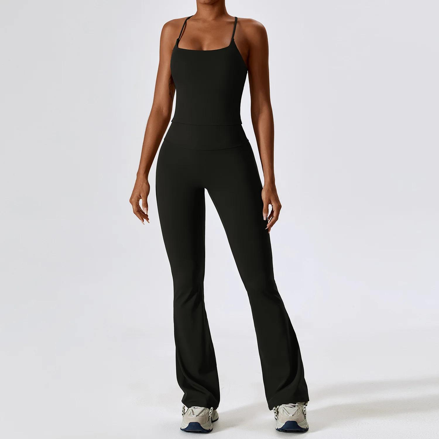 Ensemble survêtement 2 pièces femme haut court manches longues leggings yoga gym