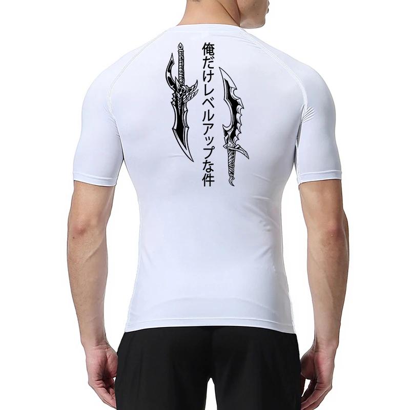 Chemises de Compression imprimées poignard pour hommes, t-shirt athlétique à séchage rapide, hauts a