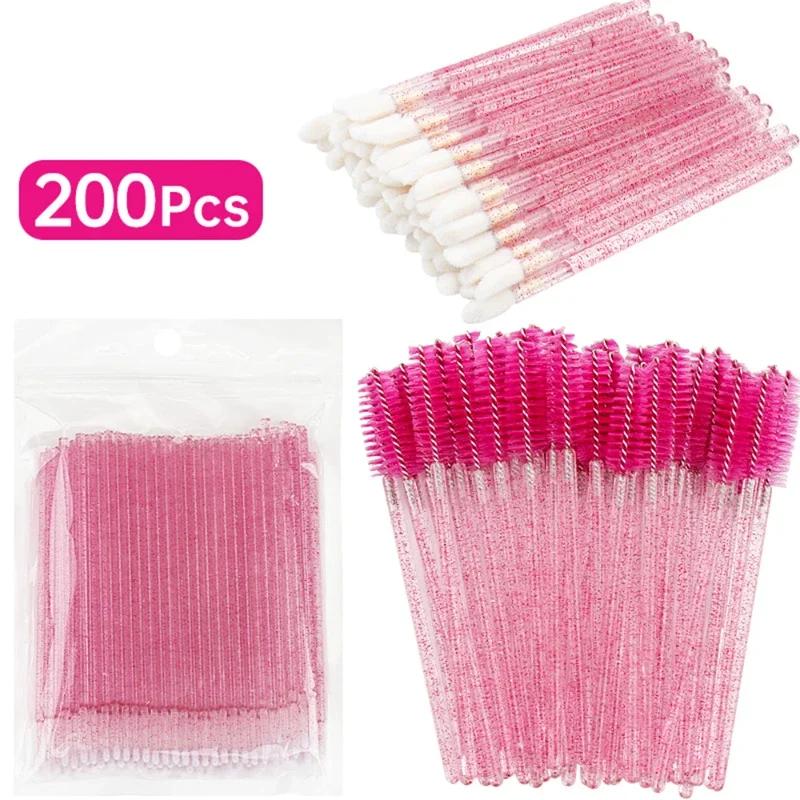 Lot de 200 brosses à cils en coton vepline, outil spécial pour le retrait des extensions